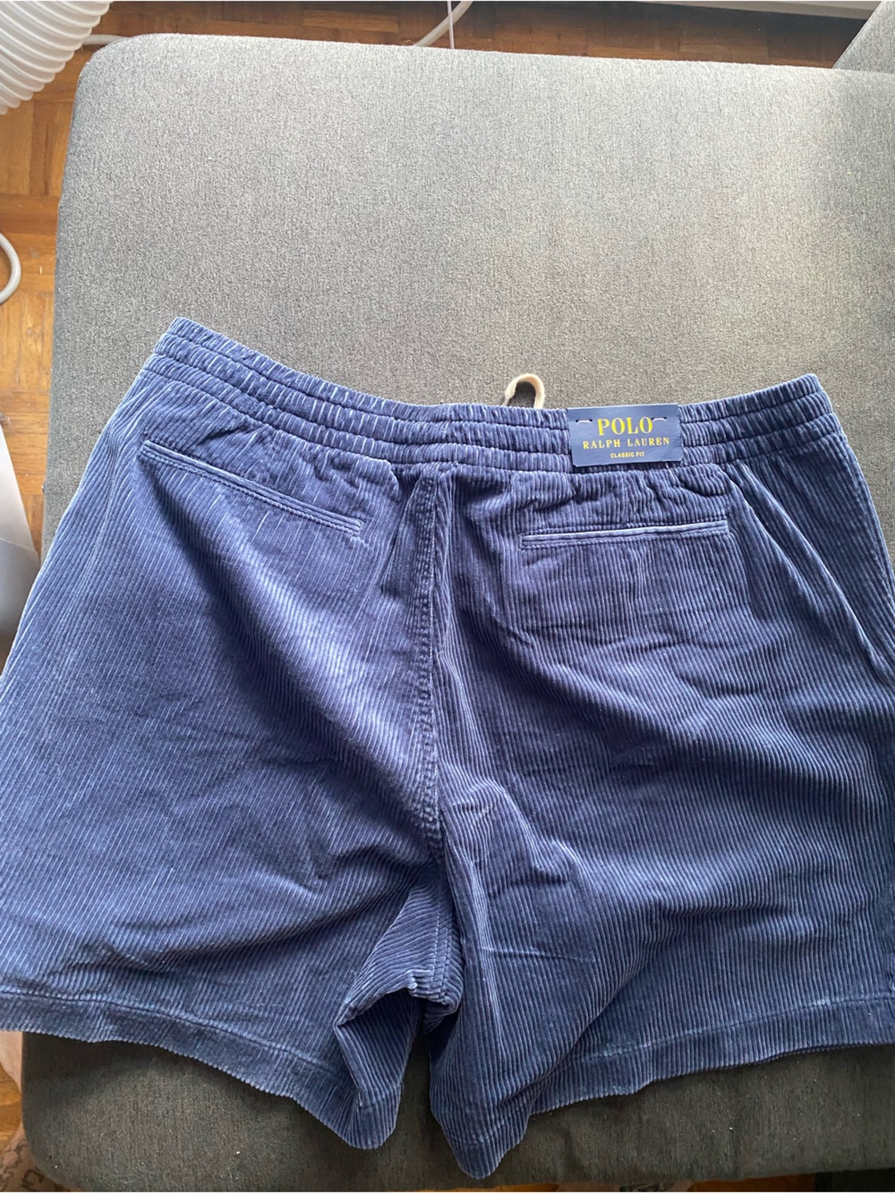 Ralph Lauren Navy Corduroy Drawstring Shorts nwt one tag missing tho - Picture 2 of 3